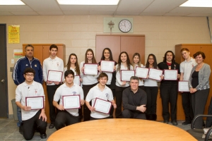 2014 Students of Father Bressani Catholic High School, Volunteer Recognition Awards
